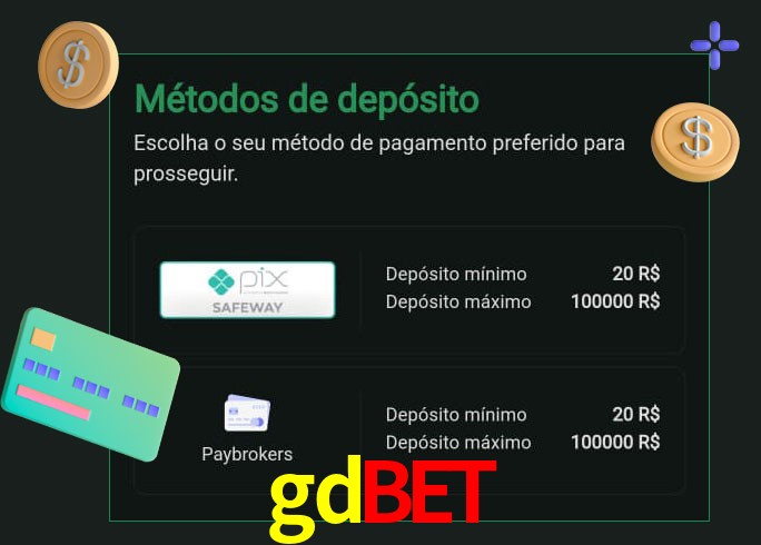 O cassino gdbet oferece uma grande variedade de métodos de pagamento